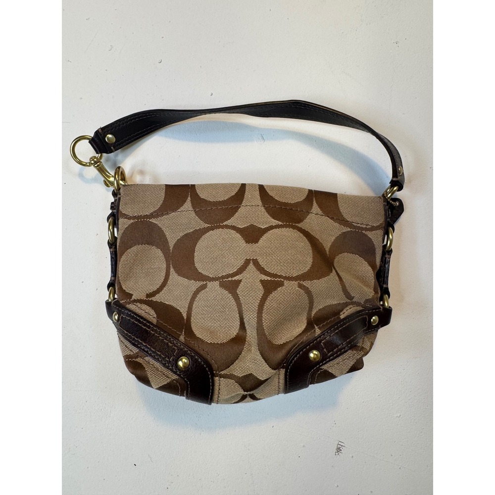 Vintage Y2K Coach Signature C Shoulder Bag Purse + Matching Wallet Card Case